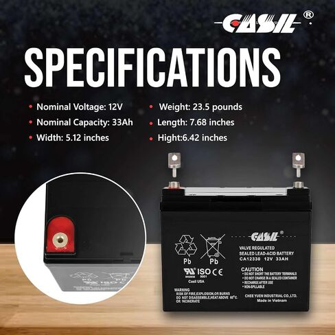 بطارية بديلة PM1208 12 فولت 0.8 أمبير SLA مع محطة WL من Casil 2 Pack in Saudi Arabia