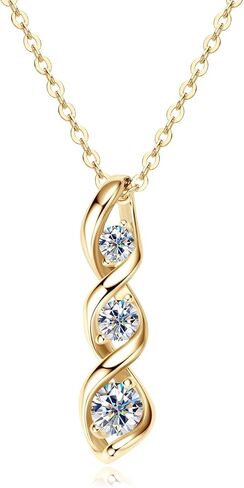 AINUOSHI Infinity Moissanite Necklaces for Women, 925 Sterling Silver Moissanite Diamond Pendant Necklace 2ct D Color VVS1 Clarity, White Gold Plated Dainty Necklace for Women Jewelry Gifts (18+2''chain) in Kuwait