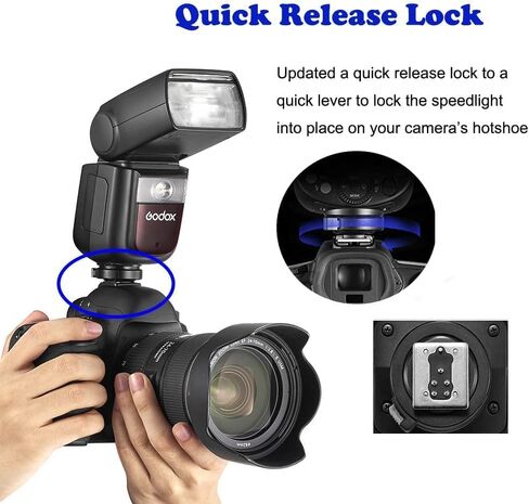 Godox V860III-S لفلاش كاميرا سوني Speedlight Speedlite Light، 76Ws 2.4G TTL HSS 1/8000s، بطارية 2600 مللي أمبير في الساعة، 480 ومضة كاملة الطاقة، 0.01-1.5 ثانية وقت إعادة التدوير، 10 مستويات LED مصباح تشكيل ضوء لسوني in Saudi Arabia