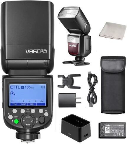 Godox V860III-S لفلاش كاميرا سوني Speedlight Speedlite Light، 76Ws 2.4G TTL HSS 1/8000s، بطارية 2600 مللي أمبير في الساعة، 480 ومضة كاملة الطاقة، 0.01-1.5 ثانية وقت إعادة التدوير، 10 مستويات LED مصباح تشكيل ضوء لسوني in Saudi Arabia