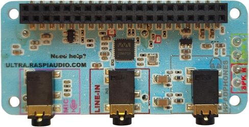 RASPIAUDIO Audio DAC Hat Sound Card for Raspberry PI5 All Models Pi4/ Pi Zero / Pi3 / Pi3B / Pi3B+ / Better Quality Than USB (Mic+_V3) in Kuwait