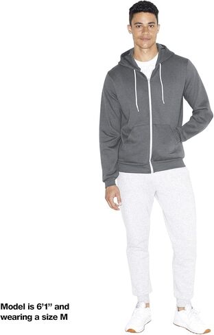 American Apparel Men Flex Fleece Zip Hoodie Size 2XL Neon Heather Blue in Kuwait