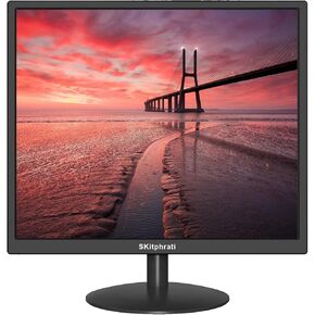 SKitphrati 17" HDMI Monitor Square Monitor PC Monitor LED Monitor 1280 X 1024 with 45% sRGB Color Correction and 4:3 Aspect Ratio, 60 Hz, 5Ms, VESA Mountable, VGA, HDMI, TN Panel
