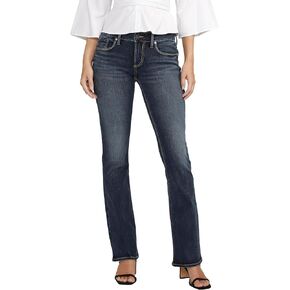 Silver Jeans Co. Women's Britt Low Rise Curvy Fit Slim Bootcut Jeans, Light Wash ECF121, 32W x 31L in Saudi Arabia