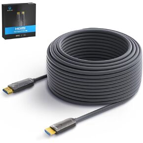 KIMTABO 4K HDMI Cable 100 ft，Long Fiber Optic HDMI Cable (HDMI2.0b, 18Gbps, 4K 60Hz 4:4:4 RGB, 1080p), Ultra High Speed Uni-Directional Active Slim Cord for PC Laptop PS3 PS4 Projecter HDTV in Kuwait