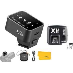 Godox X3C X3-C TTL Wireless Flash Trigger for Canon Camera, Support TTL Auto/Manual/Multi Flash, 2.4G Wireless Touchscreen Flash Transmitter with Godox X1R-C TTL Wireless Flash Receiver for Canon