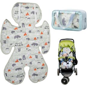 Car Seat Gel Baby Cooling Pad, Double Sided and Fordable Breathable Ice Seat Liner Cooler Mat Cushion for Stroller, Baby Chair, Child Safety Car Seat, Cribs and Bassinets (Forest)