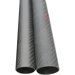 2pcs 3K Carbon Fiber Fabric Wound Tube, for Repositionable During 500mm Length Twill Matte Surface(28x26 x500mm x 2 pcs)