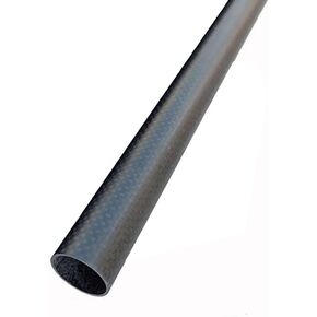 2pcs 3K Carbon Fiber Circular Tube, Thickness 1mm OD 21mm 23mm 25mm 28mm 30mm Carbon Fiber Hollow Tube for UAV Model Materials(24x22x500mm)