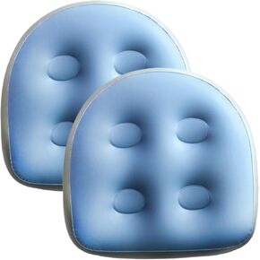 Booster Car Seat 2PCS Inflatable Booster Seat 18.5x14.6x5.9'' Back Support Inflatable Hot Tub Seat with Suction Cup Hot Tub Seat PVC Hot Tub Booster Seat,Blue