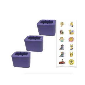 مثبت حزام المقعد الخالي من BPA بواسطة Buoster Booster-لا مزيد من الصيد وتراجع اليدين ، يرفع ومواقف مشبك لسهولة الوصول والتثبيت (3 عبوات ، أرجوانية مع ملصقات سلامة السيارات)