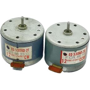 EG-530AD-2B/2F CCW/CW Motor DC 12V 2400RPM Micro Mini 35mm Round Spindle Motor for Capstan Tape Deck Audio Recorder Player(EG-530AD-2F CW)