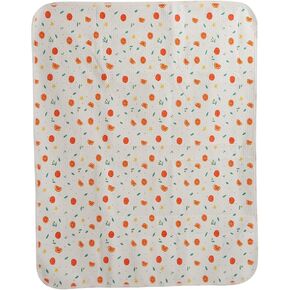 Reusable Changing Pad Liners, Breathable Washable Cotton Diaper Changing Pad for Adult Child Baby Pets, 80x100cm(Sweet Orange) in Kuwait