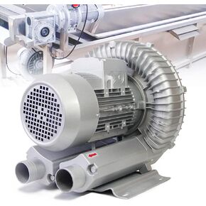 120w-1100w Vortex High Pressure Air Blower, Industrial Regenerative Blower, 2980rpm/Min, Blow-Suck Dual-Purpose, with Double-Sided All-Aluminum Impeller, Suitable for Industrial Air Supply,180W