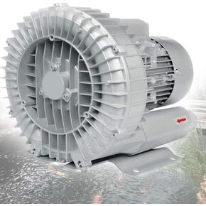120W-1100W Regenerative Blower for Air Blowing, Suction, Wastewater Aeration, Single-Phase Vortex Blower, Fish Pond Ring Blower，All-Aluminum Double-Sided Impeller(120w/0.16hp)