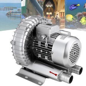 120W-1100W Aquaculture Regenerative Blower,Industrial Vacuum Pump for Air Blowing Or Suction,Sewage Aeration Vortex Blower,Single Phase,Low Noise(370W/0.5HP)