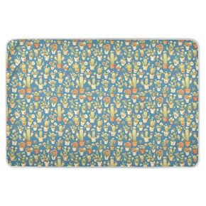 Green Cactus Pot Blue Extra Large Resuable Changing Pad Covers Soft Absorbent Baby Diaper Changing Pad Leakproof Quick Drying Pee Mats for Baby Boys Girls 52" L x 34" W