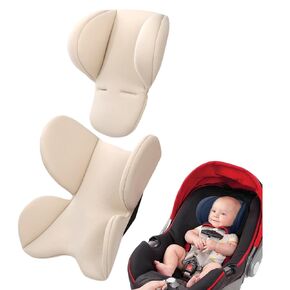 2025 Baby Head & Body Support Cushion, Soft Stroller Pad for Newborns/Toddlers, Machine Washable Car Seat Protector & Cover,Infant Car Seat Insert (Grey)