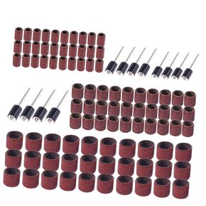 LIFKOME 102Pcs Sanding Drum Bands Set for Rotary Tools Includes Sanding Sleeves with Mandrels Grit for Nail Drill Kit and Surface Finishing