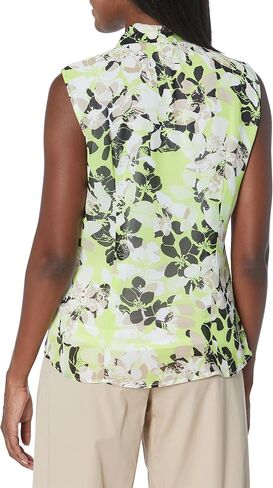 Anne Klein Women's Slvless Tie Nk Blouse in Saudi Arabia