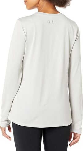 Under Armour Women's Standard Tech Crew Long-Sleeve T-Shirt, (652) Rebel Pink / / Metallic Silver, X-Large in Saudi Arabia