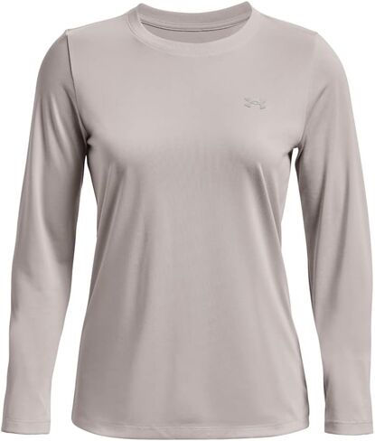 Under Armour Women's Standard Tech Crew Long-Sleeve T-Shirt, (652) Rebel Pink / / Metallic Silver, X-Large in Saudi Arabia