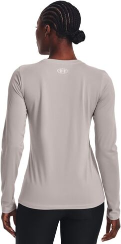 Under Armour Women's Standard Tech Crew Long-Sleeve T-Shirt, (652) Rebel Pink / / Metallic Silver, X-Large in Saudi Arabia