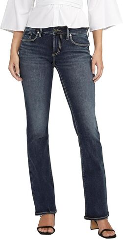Silver Jeans Co. Women's Britt Low Rise Curvy Fit Slim Bootcut Jeans, Light Wash ECF121, 32W x 31L in Saudi Arabia