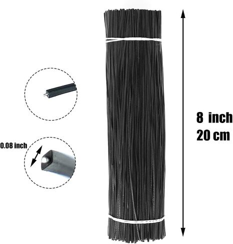 1000 pcs 6 inch Black Cable Twist Ties Plastic Twist Ties with Rugged Metal Innercores Reusable Fastening Cable Cord Wire Ties in Kuwait