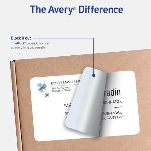 ملصقات عنوان الشحن من Avery، طابعات الليزر ونفث الحبر، 500 ملصق، ملصقات نصف ورقة، دائمة، عبوتان (95930) in Saudi Arabia