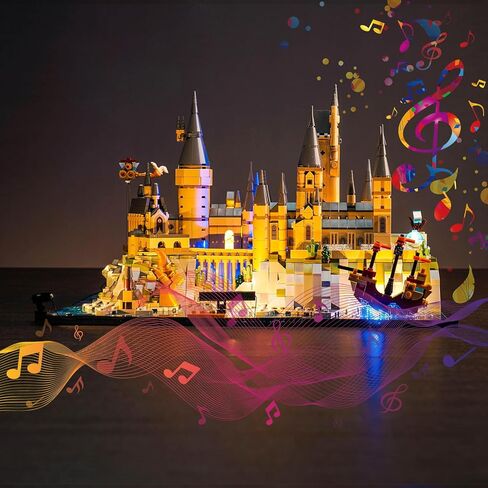 VONADO LED Light Kit for Lego Hogwarts Castle and Grounds 76419, Music Version Creative Lighting Set Accessories Compatible with Lego 76419 for Fans (Lights Only, No Models) in Kuwait