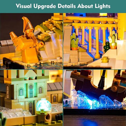 VONADO LED Light Kit for Lego Hogwarts Castle and Grounds 76419, Music Version Creative Lighting Set Accessories Compatible with Lego 76419 for Fans (Lights Only, No Models) in Kuwait