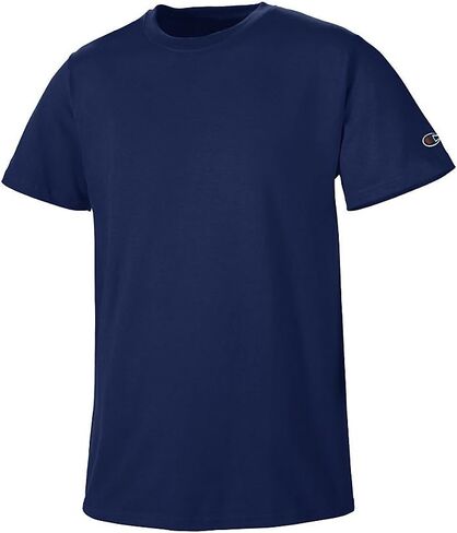 Champion Men's Small Script Logo Midweight Classic Jersey T-Shirt, White, M in Saudi Arabia