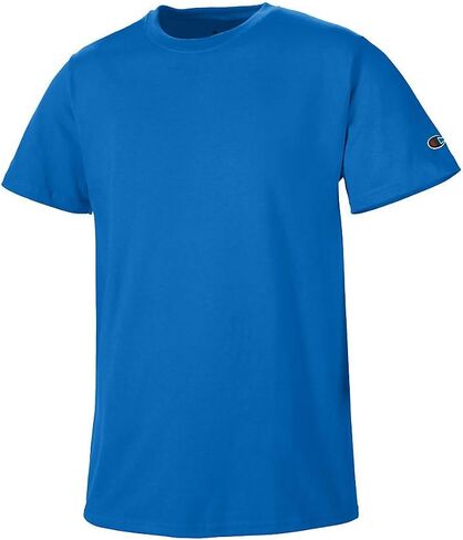Champion Men's Small Script Logo Midweight Classic Jersey T-Shirt, White, M in Saudi Arabia