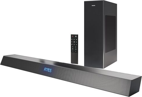 PHILIPS B8507B 3.1-Channel Soundbar with Wireless Subwoofer and Dolby Atmos - Black in Saudi Arabia