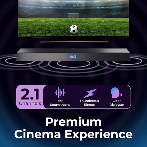 PHILIPS B8507B 3.1-Channel Soundbar with Wireless Subwoofer and Dolby Atmos - Black in Saudi Arabia