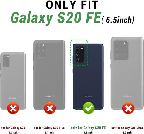 حافظة محفظة جلدية SUANPOT لهاتف Samsung Galaxy S20 FE مع حامل بطاقة الائتمان RFID، غطاء هاتف محمول من البولي يوريثان قابل للطي لهاتف S20FE 5G جيب مقاوم للصدمات للرجال والنساء 6.5 بني فاتح in Saudi Arabia