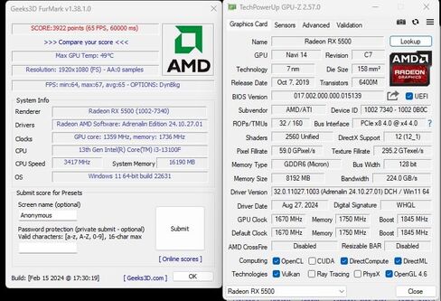 بطاقة رسومات 51RISC RX 6700، 10 جيجابايت GDDR6 160bit PCIe 4.0 لوحة خلفية معدنية HDMI DP بطاقة فيديو للألعاب لسطح المكتب (Radeon RX 6700 10 جيجابايت) in Saudi Arabia