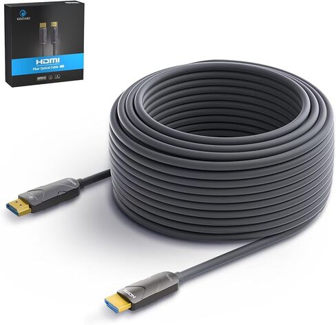 KIMTABO 4K HDMI Cable 100 ft，Long Fiber Optic HDMI Cable (HDMI2.0b, 18Gbps, 4K 60Hz 4:4:4 RGB, 1080p), Ultra High Speed Uni-Directional Active Slim Cord for PC Laptop PS3 PS4 Projecter HDTV in Kuwait