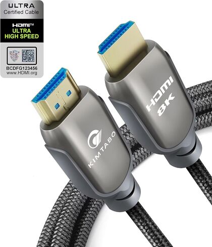 KIMTABO 4K HDMI Cable 100 ft，Long Fiber Optic HDMI Cable (HDMI2.0b, 18Gbps, 4K 60Hz 4:4:4 RGB, 1080p), Ultra High Speed Uni-Directional Active Slim Cord for PC Laptop PS3 PS4 Projecter HDTV in Saudi Arabia