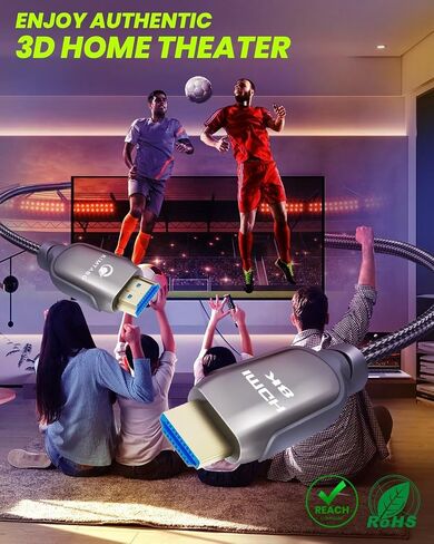 KIMTABO 4K HDMI Cable 100 ft，Long Fiber Optic HDMI Cable (HDMI2.0b, 18Gbps, 4K 60Hz 4:4:4 RGB, 1080p), Ultra High Speed Uni-Directional Active Slim Cord for PC Laptop PS3 PS4 Projecter HDTV in Saudi Arabia