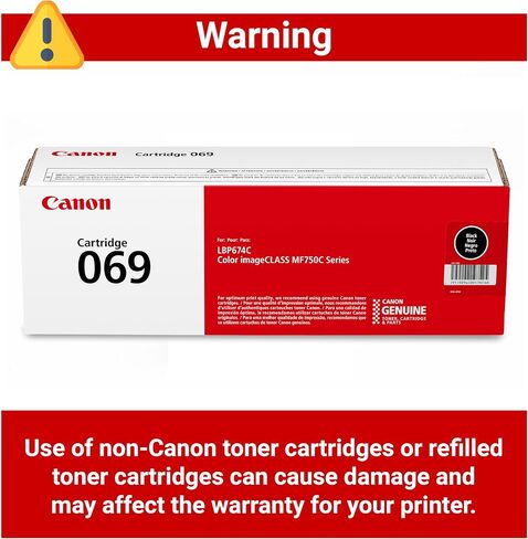 Canon Genuine 069 Black Toner Cartridge Compatible with MF753Cdw, MF751Cdw, LBP674Cdw in Saudi Arabia