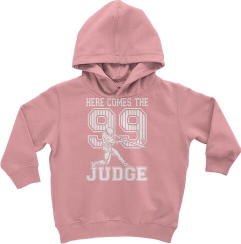Here Comes The Judge 99 NY Baseball Toddler-Sized Hoodie, Soft Fleece, Adorable in Saudi Arabia