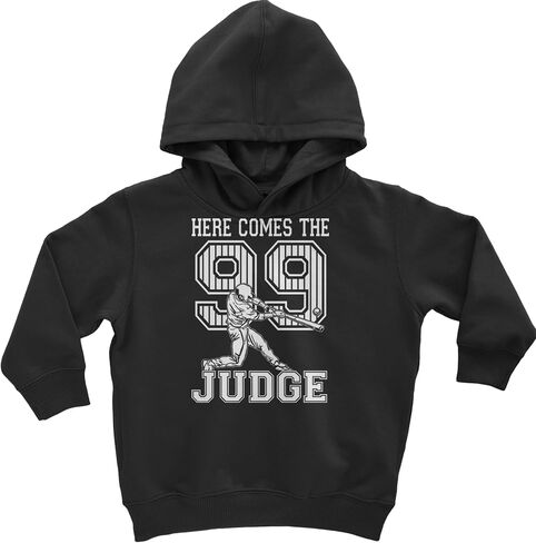 Here Comes The Judge 99 NY Baseball Toddler-Sized Hoodie, Soft Fleece, Adorable in Saudi Arabia