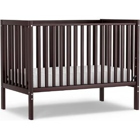 Baby Crib 5-in-1 Convertible, Wood Full Size Toddler Bed for Small Baby, Made of Sustainable Natural Pinewood Cribs, Non-Toxic Finish, Simplistic Nursery Furniture (Natural)