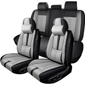 Full Set Seat Covers for Kia K4 2025,Leather Car Seat Cover,Soft Seat Cushion Covers with Airbag,Waterproof Automobile Seat Protectors for K4(Beige,Standard)
