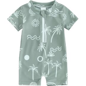 Toddler Baby Boy Rashguard Sunsuit One Piece Swimsuit Shark Pattren Jumpsuit Boys Beach Summer Clothes