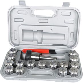 kimllier ER40 MT3 Spring Collect Chuck Holder Set with 17Pcs 1-15/16 Inch Collet Set and Wrench Fit for CNC Engraving Machine and Milling Lathe Tool