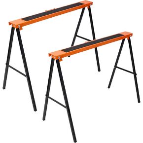 2 Pack Saw Horses, Rectangular Folding Sawhorse, Workhorse Saw Horses 2 Pack Folding Heavy Duty Sawhorse Table Heavy Duty Saw Horse Portable Work Horse for Woodworking