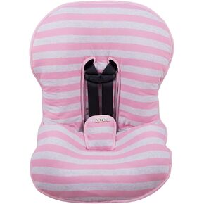 بطانة تغطية مبطنة في Jyoko Kids لمقعد السيارة GR 0/100 ٪ مصنوع (متوافق مع Maxi Cosi و Chicco و Mico و Evenflo و Mesa و Britax وأكثر) (Pink Island)